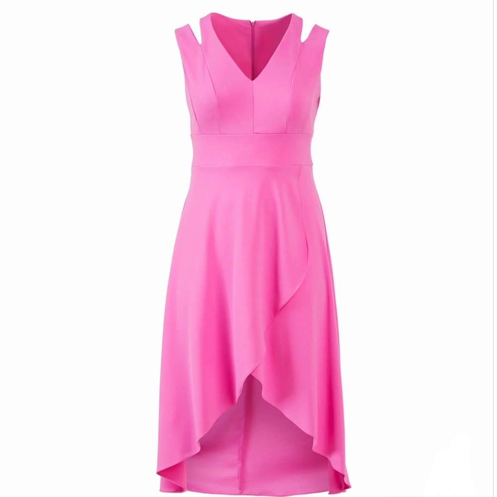 Maison Tara Pink High Low Dress